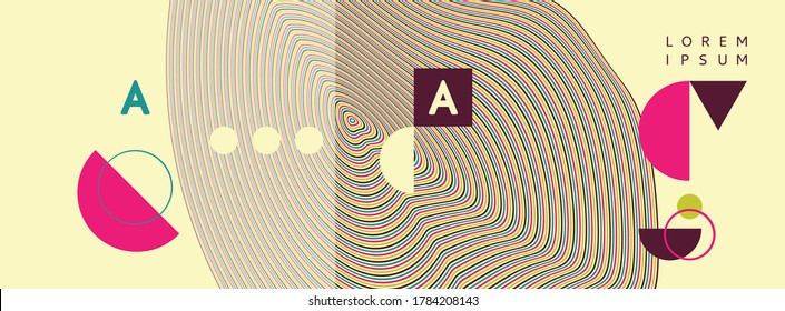 Background with optical illusion. Pattern can be used as a template for brochure, annual report, magazine, poster, presentation, flyer or banner. 3d vector illustration.