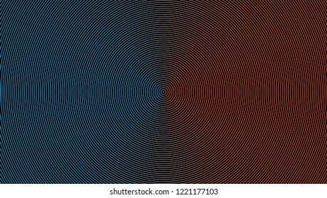 Background orage and blue circle lining. Loop around