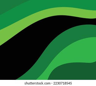 background oral wave green color