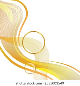 Background with orange abstract waves decoration