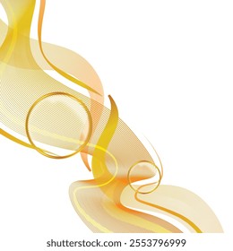 Background with orange abstract waves design
