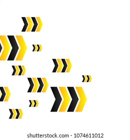 Background orange arrow concept graphic design vector technology