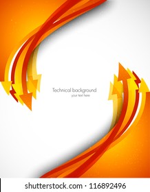 Background With Orange Arrows