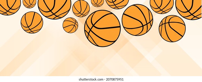 background with orange basketball balls