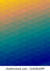 Background orange, blue, red, blue and green. Geometric pattern Triangle net Mosaic Designs for Your Design Used for both print and web site.impossible.square