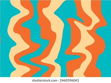 Fondo de Formas irregulares de color naranja, azul y amarillo