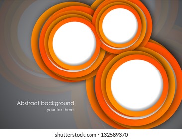 Background with orange circles. Abstract illustration