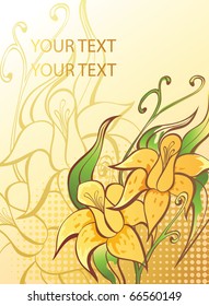 background with orange daffodil