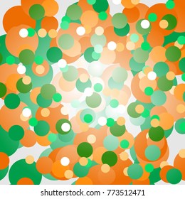 Background of orange and green circles