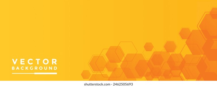 Fondo Patrón hexagonal naranja parece gráfico de efecto de iluminación de Ilustración vectorial de panal de abeja para infografía de diseño de tableros de texto y mensajes.