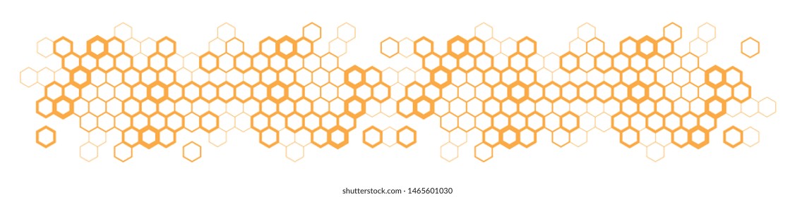 
Background of orange hexagons, honeycomb