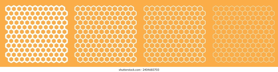 Antecedentes de hexágonos anaranjados, panal de miel