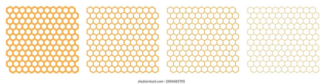 Antecedentes de hexágonos anaranjados, panal de miel