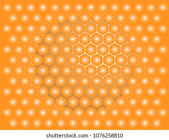 background orange honeycomb
