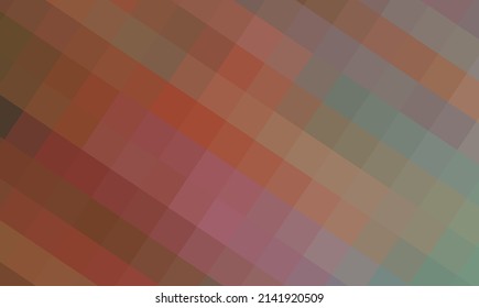 Background of orange and red and green colors squares connected diagonally. Geometric texture. A backing of mosaic squares for publication, poster, calendar, post, wallpaper, postcard, banner, cover