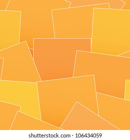 Background from orange stickers - vector seamless pattern