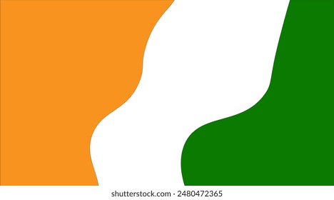 background orange white green waves