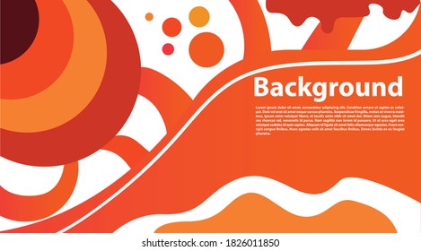 ilustración vectorial de color naranja y blanco de fondo 