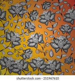 Background with orange and yellow gradient. Vector illustration.