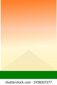 Background orange, yellow and green