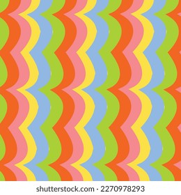 Background orange yellow green blue colorful 70s style grafic vector