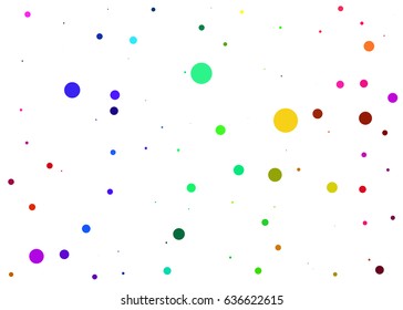 background orange yellow green blue violet purple of points / background with colored of points