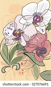 background with orchids