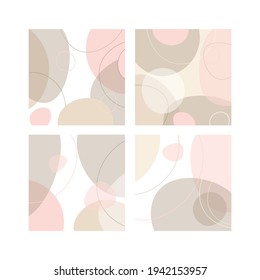 Background with organic smooth flat shapes and lines. Advertising abstract color banner.