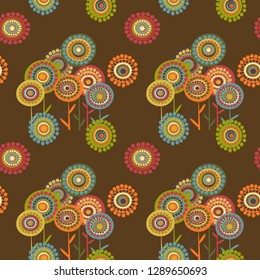 Background with oriental flowers