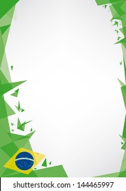 background origami of brazil. a design background (Origami style) for a very nice poster