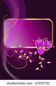 Background with ornament and elegant frame