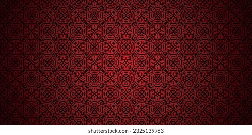 Background Ornament Red Floral Pattern