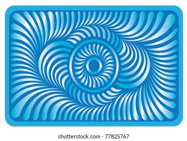 Background, ornament, wall-paper/Pattern with blue curls on a dark blue background