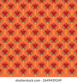 Vetor de Padrão Floral Ornamental de Fundo