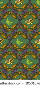 Background of ornamental natural wallpaper patterned with curls