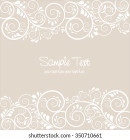 Lace Card White Lace Floral Background Stock Vector (Royalty Free ...