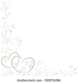 background with ornaments ans hearts