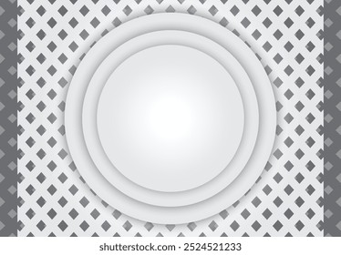 Background of ornaments with tiered circles for objects or text
