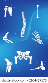 Background for Orthopedics traumatology with the anatomy of the bone.