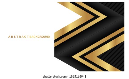 background overlap. Abstract tech geometric glowing gold and black color. Shiny motion dark metallic background. Templates with headers and footers for brochures, prints, advertisements, magazines, 