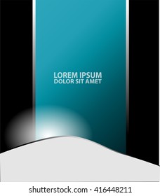 Background overlap dimension vector illustration message board for text and message design modern website
