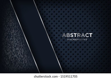 Background overlap layer with silver glitters.
