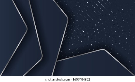 Background overlap layer with silver glitters.