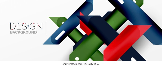 Überlappende Hintergrundlinien. Dynamische Linien abstrakte Tapete. Straight-line-Komposition, Vektorgrafik für Tapete-Bannerhintergrund oder Landungsseite