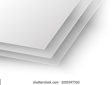 Background of overlapping paper, design of multilayer layers of paper. Vector template