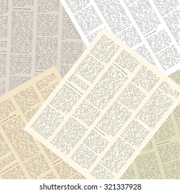 background of pages of vintage newspapers. vector illustration
