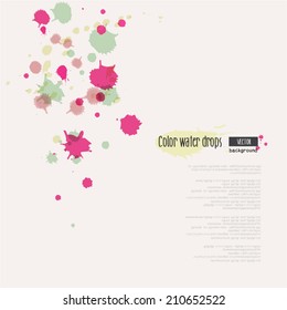 background paint splash color drops design vector