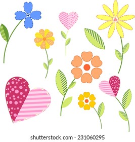 Background of painted flowers