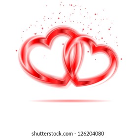 Background of pair of valentine hear.