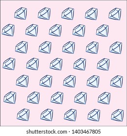 A background in pale pink colour with lot of diamonds on it , vector, color drawing or illustration.